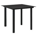 vidaXL Ensemble à manger de jardin 5 Pièces Noir Rotin PVC