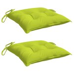 vidaXL Coussins de palette lot de 2 vert brillant 50x50x7 cm