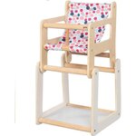 Goki 51483 - Chaise haute en bois pour poupée avec table 2 en 1