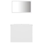 vidaXL Ensemble de meubles de salle de bain blanc bois d'ingénierie