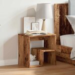vidaXL Table de chevet vieux bois 40x30x40 cm bois d'ingénierie