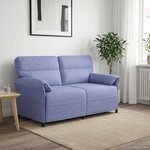 vidaXL Canapé 100  polyester  cadre en métal  MDF  Contreplaqué