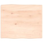 vidaXL Dessus de table bois chêne massif non traité bordure assortie