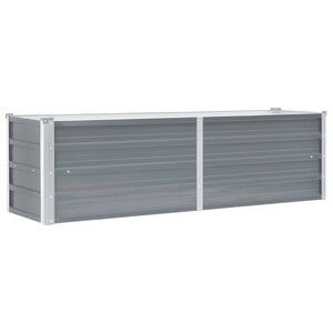 vidaXL Lit surélevé de jardin Acier galvanisé 160x40x45 cm Gris