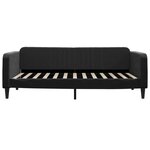 vidaXL Lit de jour avec gigogne sans matelas noir 100x200 cm