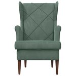 vidaXL Fauteuil Vert Mer Velours