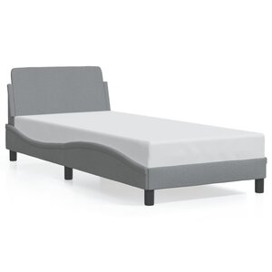 vidaXL Cadre de lit sans matelas gris clair 90x190 cm tissu
