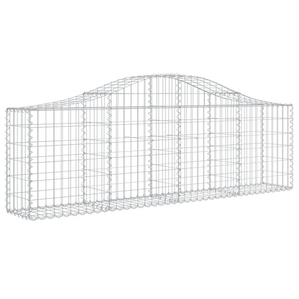 vidaXL Panier de gabions arqué 200x30x60/80 cm Fer galvanisé