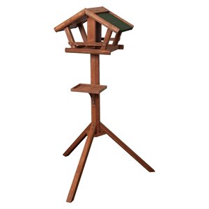 FLAMINGO Mangeoire à oiseaux et support Mimir 44x30x123 cm Naturel
