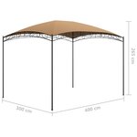 vidaXL Belvédère 3x4x2 65 m Taupe 180 g/m²