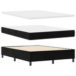Lit à ressort vidaXL avec matelas Noir 160x200 cm Velours