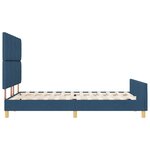 Cadre de lit en tissu bleu vidaXL 140x200 cm