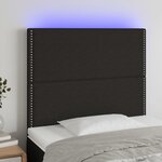 vidaXL Tête de lit à LED Noir 90x5x118/128 cm Tissu