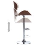 vidaXL Tabouret de bar Blanc Similicuir