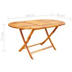 vidaXL Ensemble à manger de jardin pliable 9 Pièces bois d'acacia solide