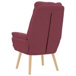 vidaXL Fauteuil relaxant Rouge bordeaux 69 x 74 x 93 cm tissu