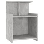 vidaXL Tables de chevet 2 Pièces Gris béton 40x35x60 cm Aggloméré