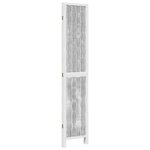 vidaXL Cloison de séparation 4 panneaux blanc bois de paulownia massif