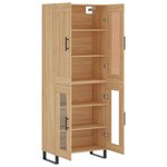 vidaXL Buffet haut Chêne sonoma 69 5x34x180 cm Bois d'ingénierie