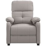 vidaXL Fauteuil de massage Taupe Tissu