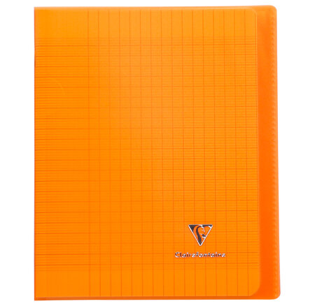 Cahier Protège-cahier Koverbook Piqué Polypro 17x22cm 96p séyès Orange Transpa... CLAIREFONTAINE