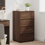 vidaXL Armoires de rangement 2 Pièces Chêne brun 60 x 48 x 105 cm