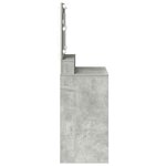 vidaXL Table de Toilette avec étagère Gris béton 75 5 x 41 x 135 cm