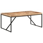 vidaXL Table à dîner 180x90x76 cm Bois massif d'acacia et de manguier