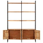 vidaXL Bibliothèque à 4 niveaux 124x30x180 cm Bois d'acacia massif
