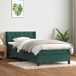 vidaXL Sommier à lattes de lit et matelas vert foncé 80x220 cm velours