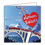 Carte Joyeux Noël avec Enveloppe Blanche 15x15cm