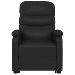 vidaXL Fauteuil Noir Similicuir