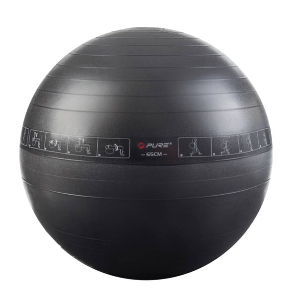 Pure2Improve Ballon d'exercice 65 cm Noir