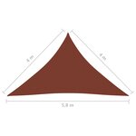 vidaXL Voile de parasol tissu oxford triangulaire 4x4x5 8m terre cuite