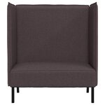 vidaXL Canapé à Haut Dossier Marron foncé 109 x 56 x 121 cm tissu