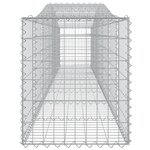 vidaXL Panier de gabions arqué 400x50x60/80 cm Fer galvanisé