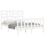 vidaXL Cadre de lit sans matelas blanc 120x200 cm bois de pin massif