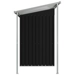 vidaXL Abri de jardin avec toit étendu Anthracite 346x121x181 cm Acier