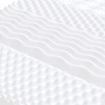vidaXL Matelas en mousse blanc 120x210 cm 7 zones dureté 20 ILD