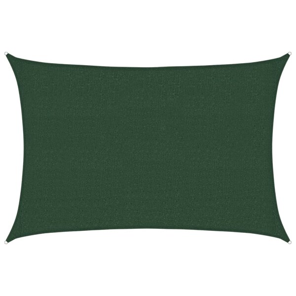 vidaXL Voile d'ombrage 160 g/m² Vert foncé 2 5x3 5 m PEHD