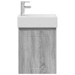 vidaXL Meuble de salle de bain avec robinet Sonoma gris