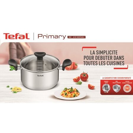 TEFAL E3082904 PRIMARY casserole inox 18 cm / 2,1 L / compatible