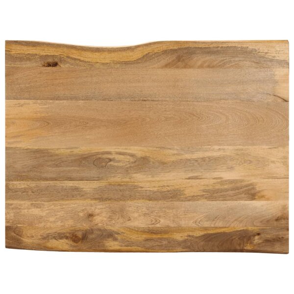vidaXL Dessus de table 110x80x2 5 cm bord vivant bois massif manguier