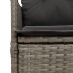 vidaXL Ensemble à manger de jardin 9 Pièces coussins gris résine tressée