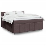 vidaXL Sommier à lattes de lit avec matelas Marron foncé 180x200 cm