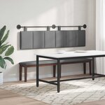 vidaXL Tête de lit suspendue Gris foncé Tissu