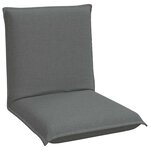 vidaXL Fauteuil de sol ajustable Gris foncé Tissu