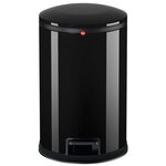 Hailo poubelle à pédale pure taille m 12 l noir 0517-060