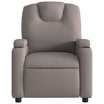 vidaXL Fauteuil inclinable électrique Taupe Tissu