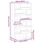 vidaXL Bibliothèque chêne artisanal 100x33x187 5 cm bois d'ingénierie